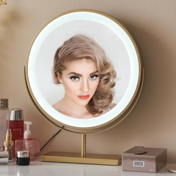 DFFINE Golden LED Makeup Vanity Mirror - Stylish & Functional