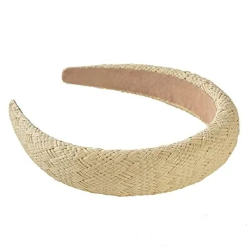 Lvyeer Padded Straw Headbands for Effortless Style