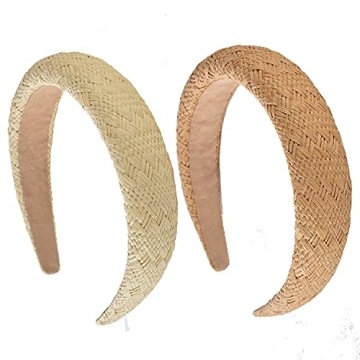 Lvyeer Padded Straw Headbands for Effortless Style