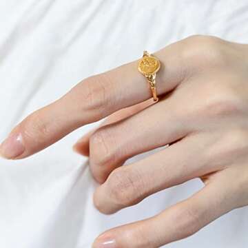 Jude Jewelers Stainless Steel Leaf Flower Signet Style Wedding Statement Promise Anniversary Engagem...