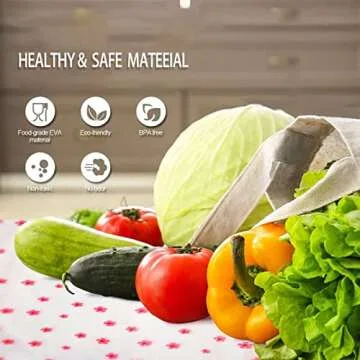 Cherry Blossom Flower Shelf Liner for Kitchen Cabinets Non-Adhesive Drawer Liner Non-Slip Refrigerator Liner Waterproof Fridge Pad Cupboard Mat Easy Placemats, 12"X59"