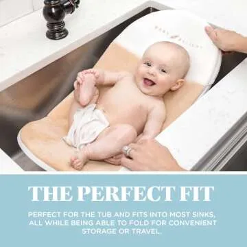 Baby Delight Cushy Nest Cloud Premium Organic Infant Bather | Baby Bath Seat | Comfortable Infant Bath Seat with Support | for Sinks and Tubs | Organic Oat