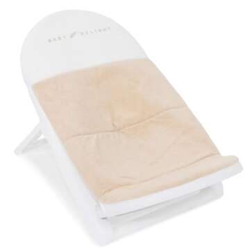 Baby Delight Cushy Nest Cloud Premium Organic Infant Bather | Baby Bath Seat | Comfortable Infant Bath Seat with Support | for Sinks and Tubs | Organic Oat