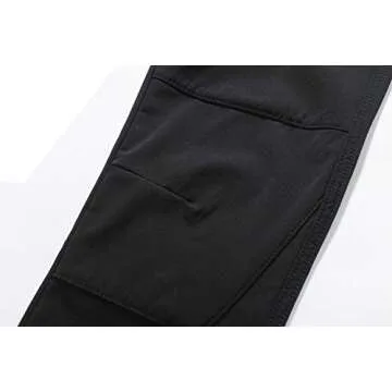 Camii Mia Women's Winter Warm Outdoor Slim Windproof Waterproof Ski Snow Fleece Hiking Pants (26W x 30L, Black)