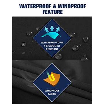 Camii Mia Women's Winter Warm Outdoor Slim Windproof Waterproof Ski Snow Fleece Hiking Pants (26W x 30L, Black)