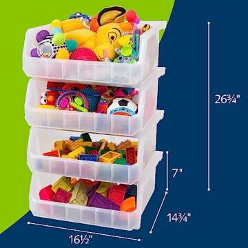 ReadySpace Extra Large Stackable Storage Bins