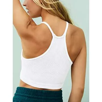 LASLULU Women's Sports Bra Comfy Supportive Tank Tops