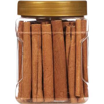 Rani Cinnamon Sticks 7oz (200g) PET Jar - 36-44 Sticks - Strong Aroma, Perfect for Baking, Cooking & Beverages | 3+ Inches Length - Cassia Saigon Cinnamon from Vietnam | Kosher
