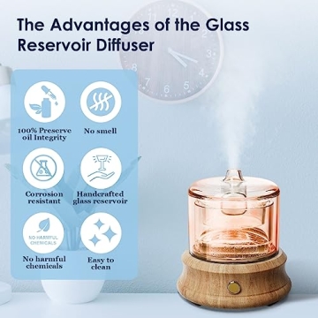 Compact Elegant Glass Essential Oil Diffuser for All Spaces