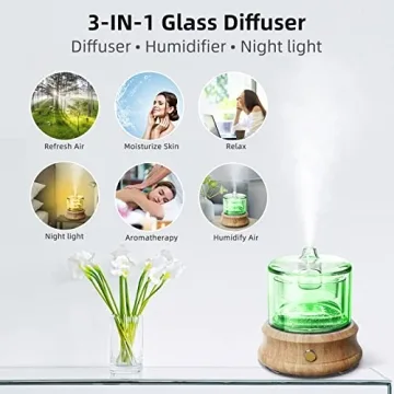 Compact Elegant Glass Essential Oil Diffuser for All Spaces