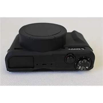 G7 X Mark II Case, BolinUS Fullbody Ultra-Thin Lightweight Rubber Soft Silicone Case Bag Cover for Canon PowerShot G7 X Mark II -Black