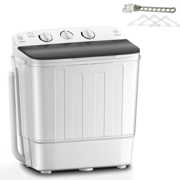 Sportpulse Portable Twin Tub Washing Machine - Compact & Efficient for Small Spaces