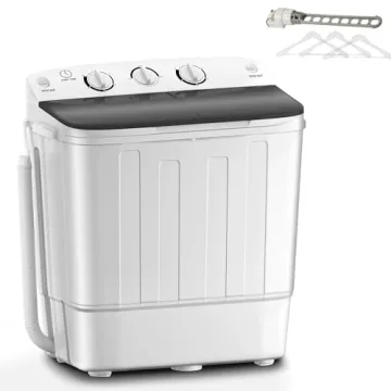 Sportpulse Portable Twin Tub Washing Machine - Compact & Efficient for Small Spaces