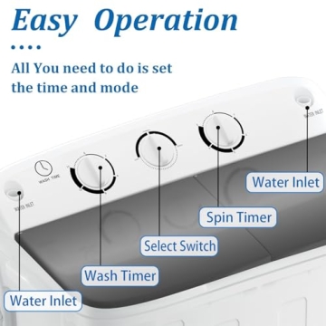 Sportpulse Portable Twin Tub Washing Machine Compact Efficient