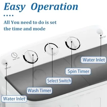 Sportpulse Portable Twin Tub Washing Machine Compact Efficient
