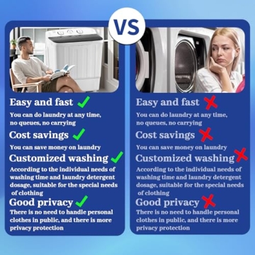 Sportpulse Portable Twin Tub Washing Machine Compact Efficient