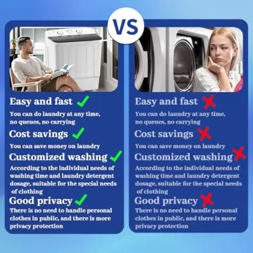 Sportpulse Portable Twin Tub Washing Machine Compact Efficient