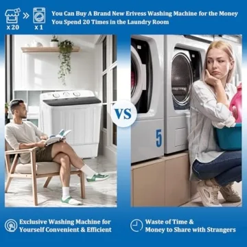 Sportpulse Portable Twin Tub Washing Machine Compact Efficient