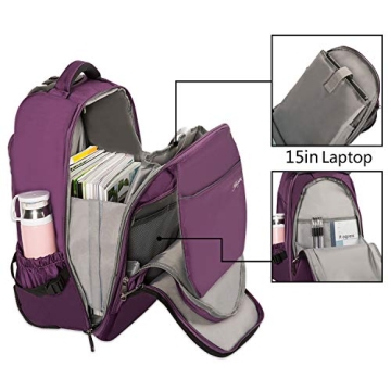 HollyHOME 19 Inch Rolling Backpack with Laptop Compartment