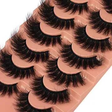 Mink Lashes Fluffy False Eyelashes 18mm Dramatic Faux Mink Eyelashes Natural Look Cat Eye Volume Eye Lashes Multipack by Focipeysa