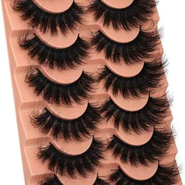 Mink Lashes Fluffy False Eyelashes 18mm Dramatic Faux Mink Eyelashes Natural Look Cat Eye Volume Eye Lashes Multipack by Focipeysa