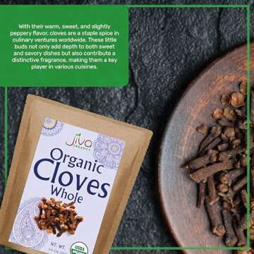 Jiva Organic Cloves - Whole 14 Ounce Bulk Bag of Flavor