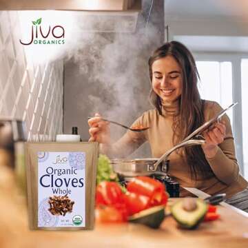 Jiva Organic Cloves - Whole 14 Ounce Bulk Bag of Flavor