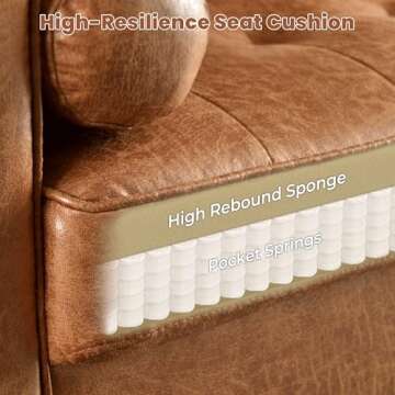 ovios 70" Mid Century Loveseat Sofa for Comfortable Living Rooms