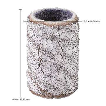 PANA 100 Pieces Nail Sanding Bands Professional Nail Manicure Great Fit for Nail Drill Bits for Acrylic Nails (80 Grit, Zebra)