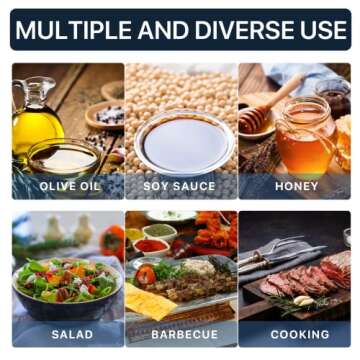 Aililiya Oil Dispenser, 2Pack Olive Dispenser Bottle with Silicone Brush,2-In-1 Dropper Measuring Glass for Kitchen Cooking, Frying, Baking, BBQ Pancake, Air Fryer, Marinating, Red+Blue