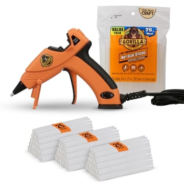 Gorilla Mini Hot Glue Gun with 75 Glue Sticks for Crafts