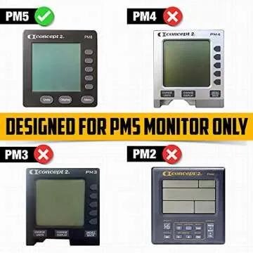 Vapor Fitness Phone Holder Made for PM5 Monitors of Concept 2 Rower, SkiErg and BikeErg - Silicone S...