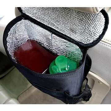 AUTOARK Standard Car Seat Back Organizer,Multi-Pocket Travel Storage Bag(Heat-Preservation),AK-002
