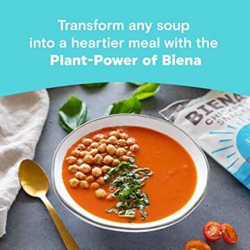 BIENA Chickpea Snacks - Crunchy Roasted Chickpeas - High Fiber Vegan Protein Snacks for Adults and Kids - 10-Pack, 1.2 Ounce Bags - Sea Salt