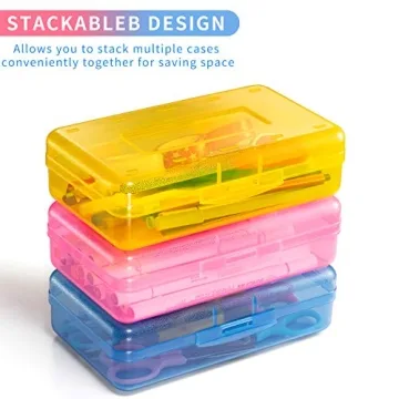 Sooez 3 Pack Pencil Case Set for Organizing Art Supplies