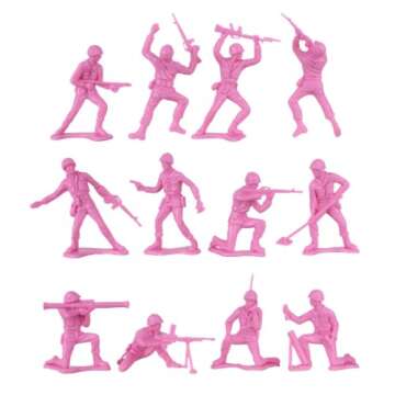 TimMee Plastic Army Men - Pink 100pc Toy Soldier Figures - Made in USA