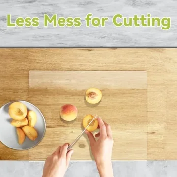 Acrylic Cutting Board with Counter Lip for Kitchen Protection