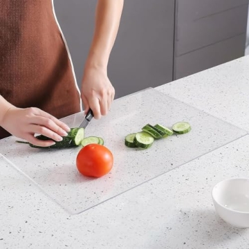 Acrylic Cutting Board with Counter Lip for Kitchen Protection