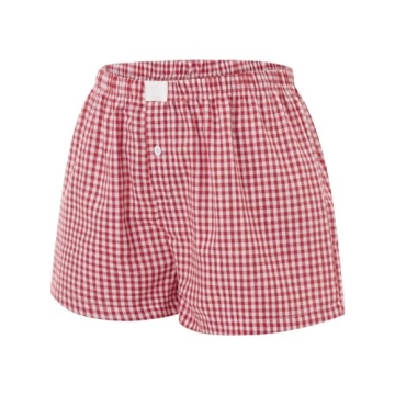 Trendy Women Pajamas Lounge Shorts Cute Checkered Style
