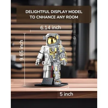 Kimiangel Astronaut Building Block Set for Adults - 966 Pcs