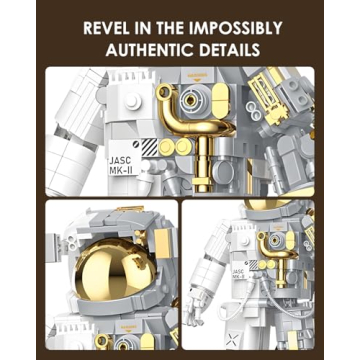 Kimiangel Astronaut Building Block Set for Adults - 966 Pcs