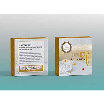 Corciosy Incense Holder for Sticks-Ceramic Decorative Lotus Incense Burner Leaf-Incense Ash Catcher Tray Sky Blue