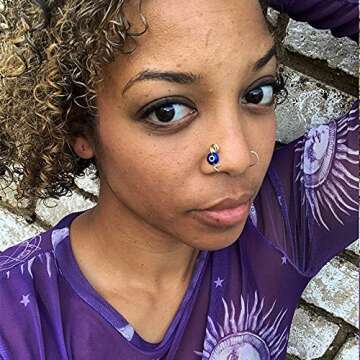 COLORFUL BLING 3Pcs Evil Eye Nose Ring, Non Piercing Nose Clip on, Fake Piercings Nose Ring for Women Men, Turkish Eye Protection Luck Gold Plated Nose Cuff, Summer Body Jewelry-gold