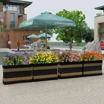 RECUTMS 8 Bundles UV Resistant Artificial Flowers