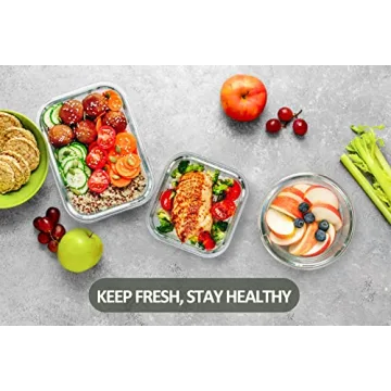 M MCIRCO 24-Piece Glass Food Storage with Snap Lids