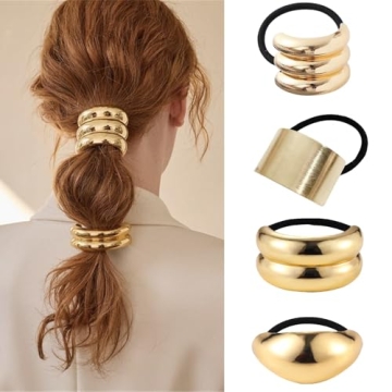 Stylish Papasgix Metal Hair Ties for Thick Hair