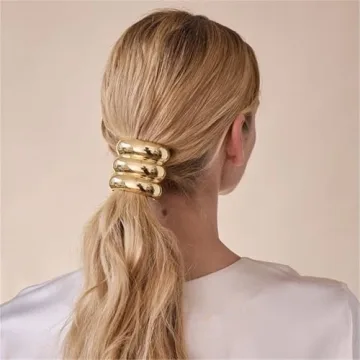 Stylish Papasgix Metal Hair Ties for Thick Hair