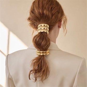 Stylish Papasgix Metal Hair Ties for Thick Hair