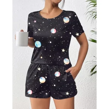 Ekouaer Comfy Women Pajama Set with Pockets