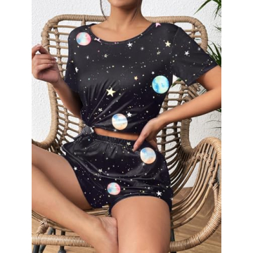 Ekouaer Comfy Women Pajama Set with Pockets